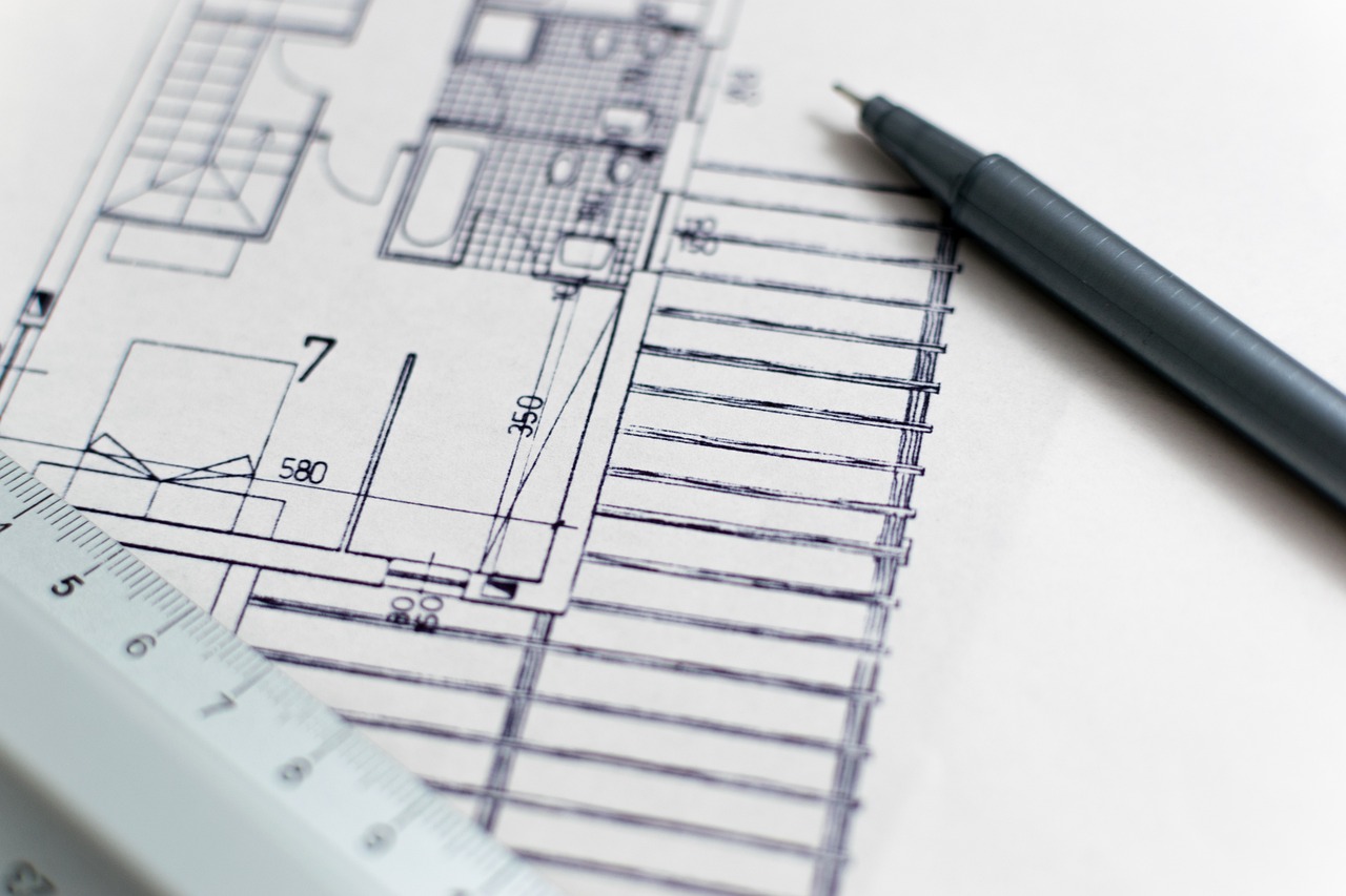 Construction floor plan drawing used in project management by Nyara Consults